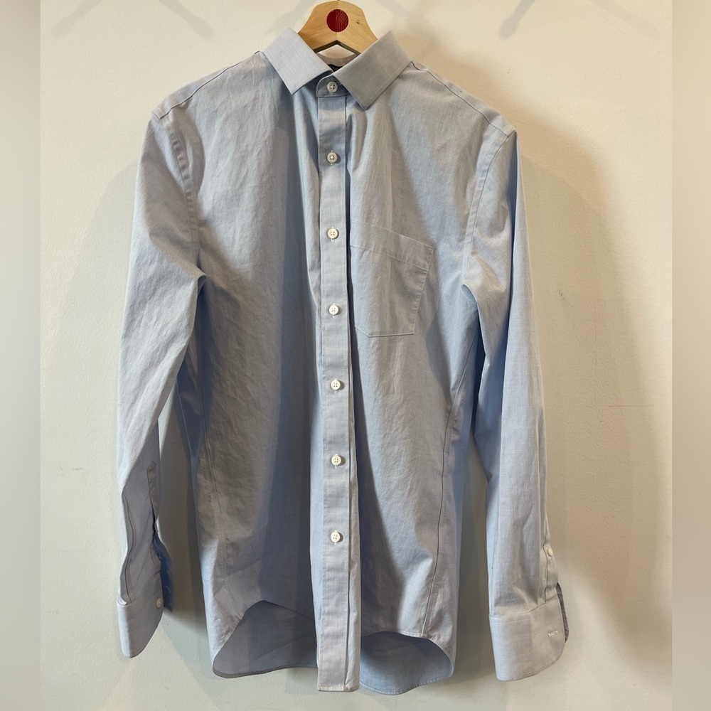 J. Crew - Flex Wrinkle-Free Shirt - Spread Collar - Medium 15/15.5 - Light Blue